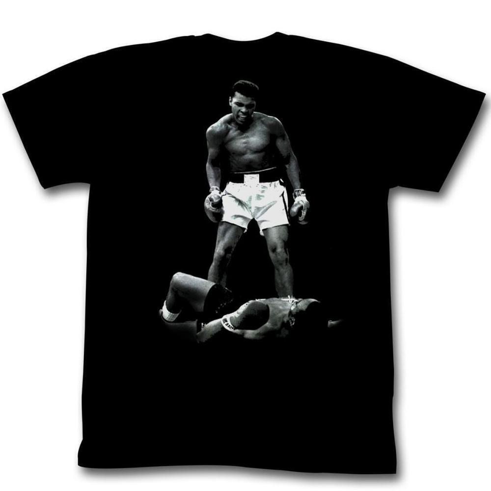 Muhammad Ali Ali Over Liston Black Adult T Shirt